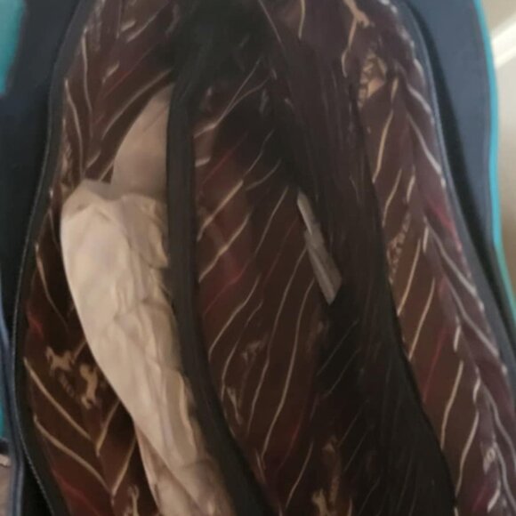 Montana West Floral Embroidered Fringe Tote Black w/Turquoise - Picture 5 of 7